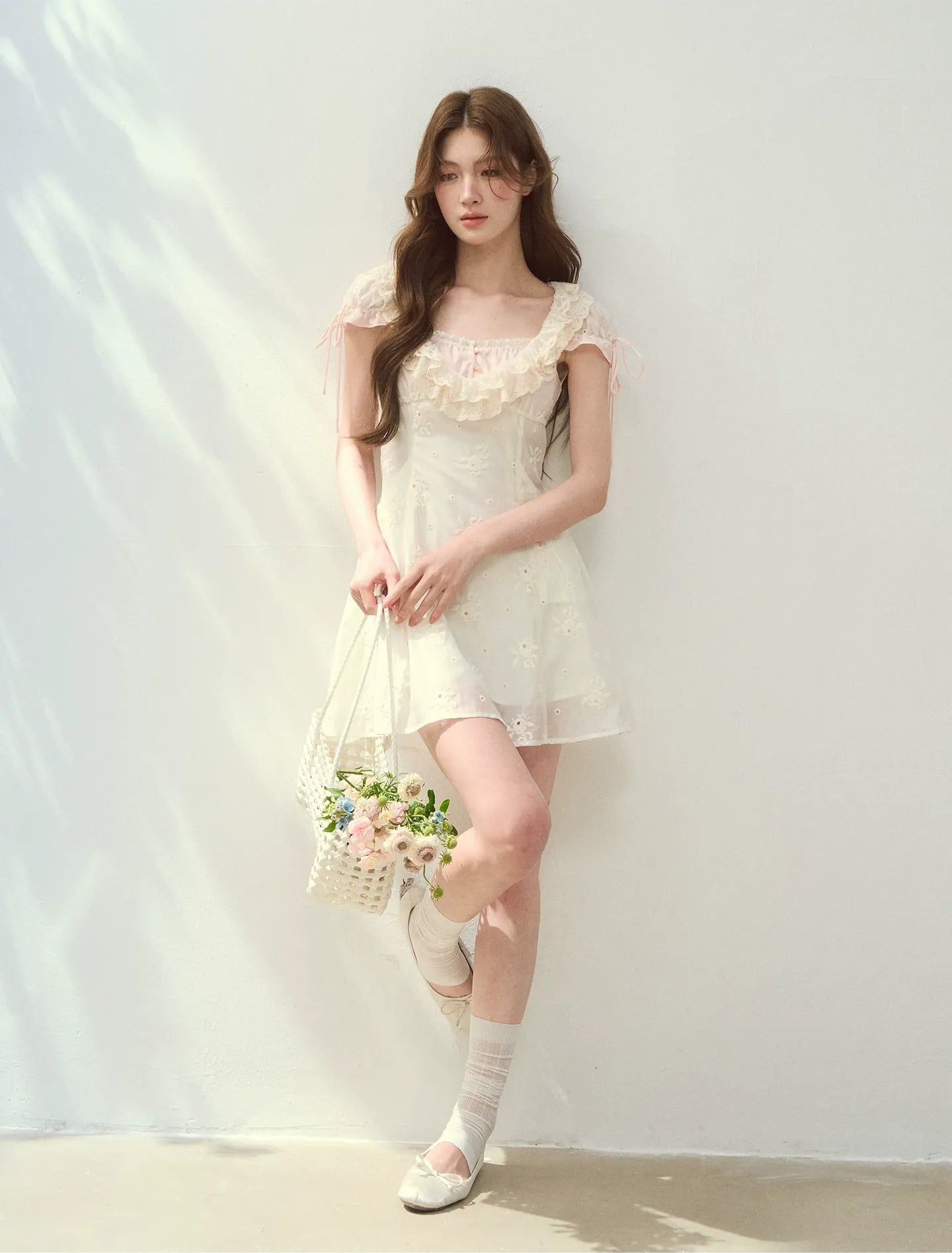 Shell Diary Embroidered Dress
