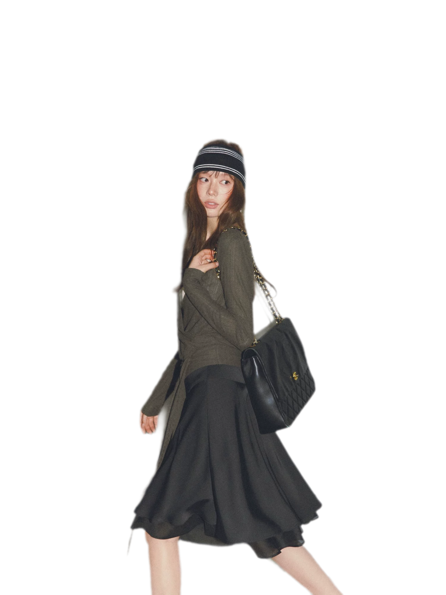 Satin Midi Skirt