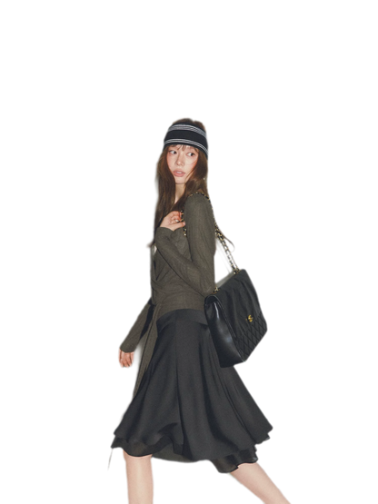 Satin Midi Skirt