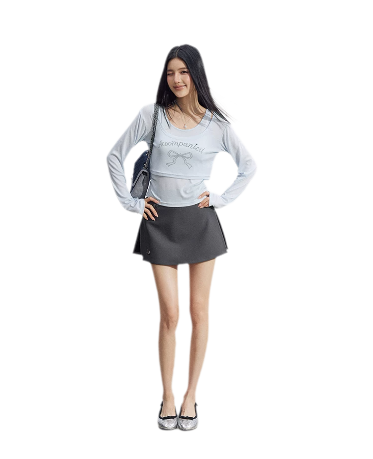 Tailored A-Line Mini Skort