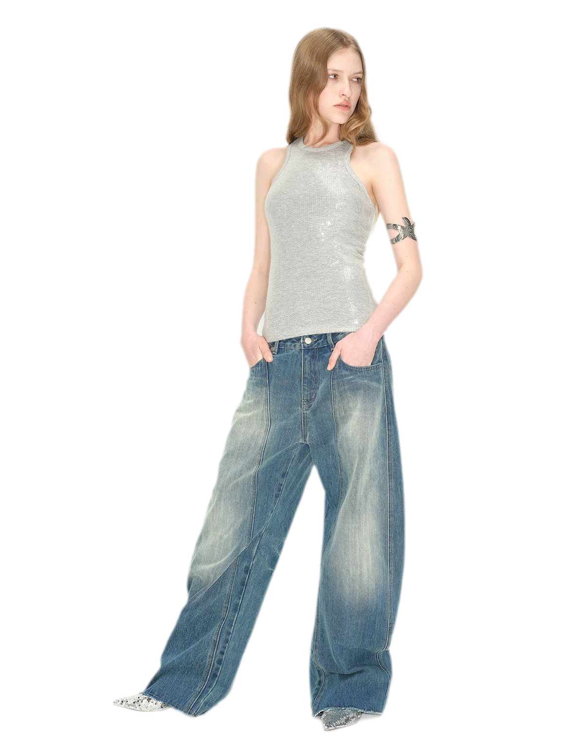 Vintage Washed Lightning Jeans