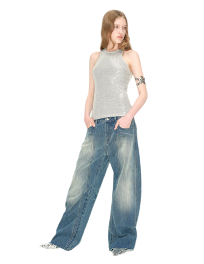 Vintage Washed Lightning Jeans