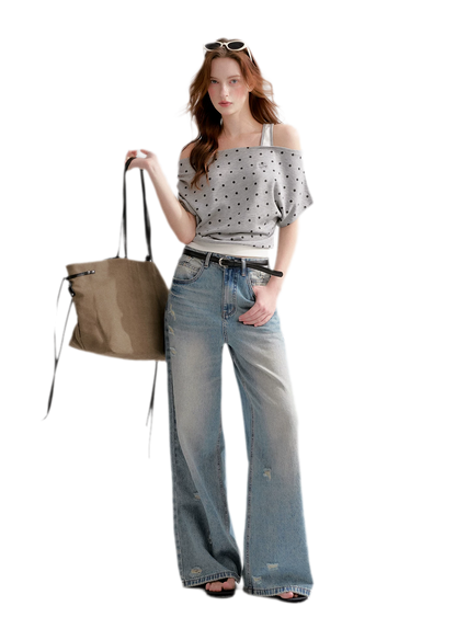 Polka Dot Layered T-Shirt