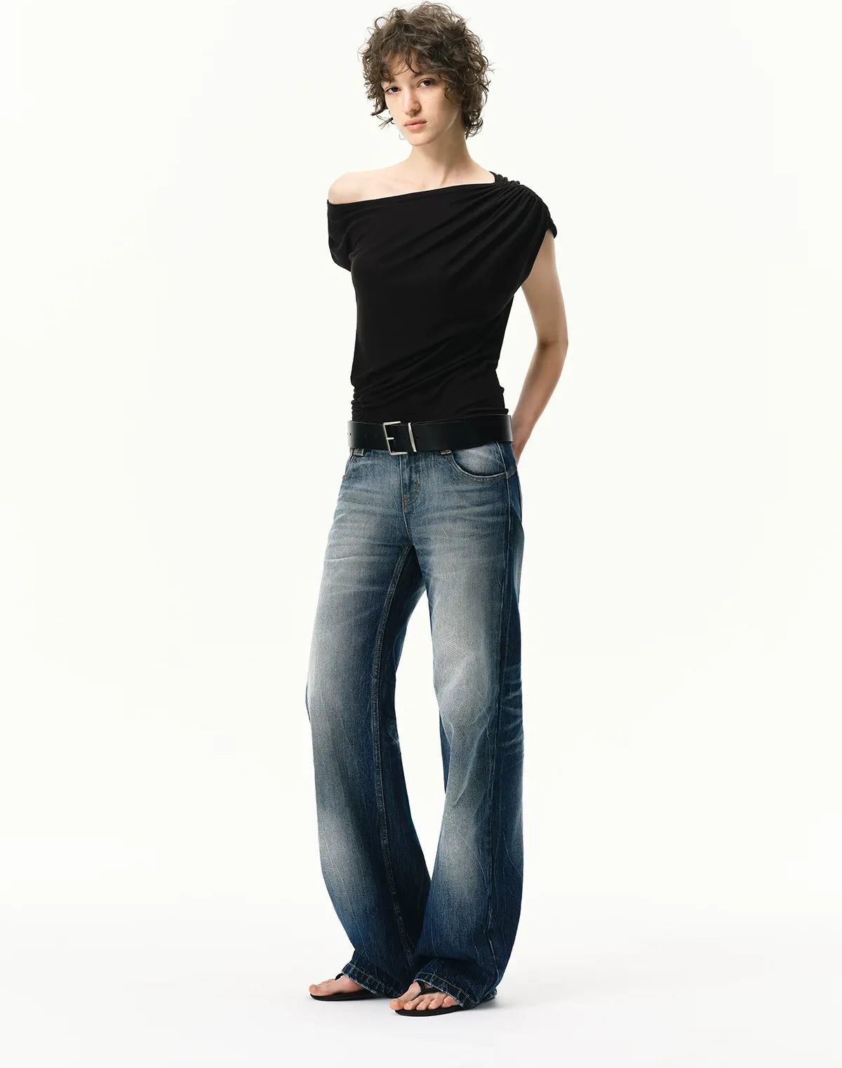 Low-Rise Straight Jeans