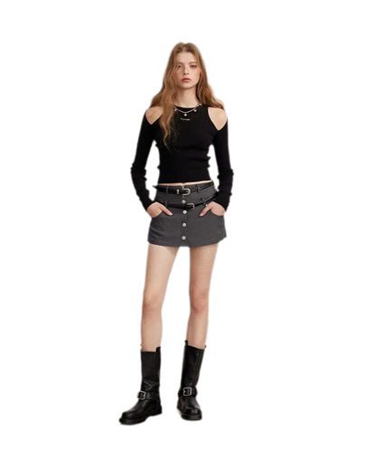 Double-Waist Convertible A-Line Skort