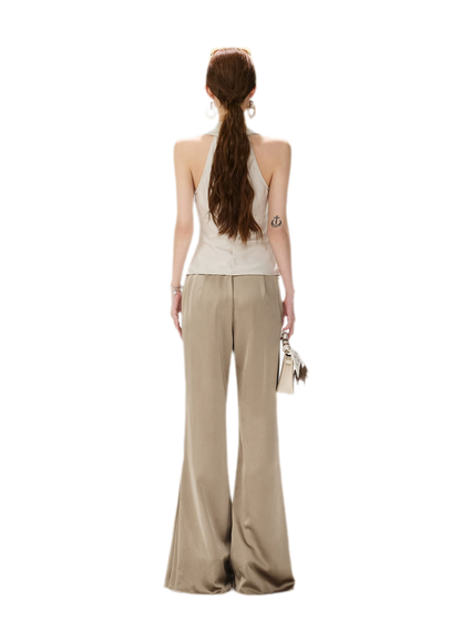 CYNR Satin Drape Flare Pants – view 16