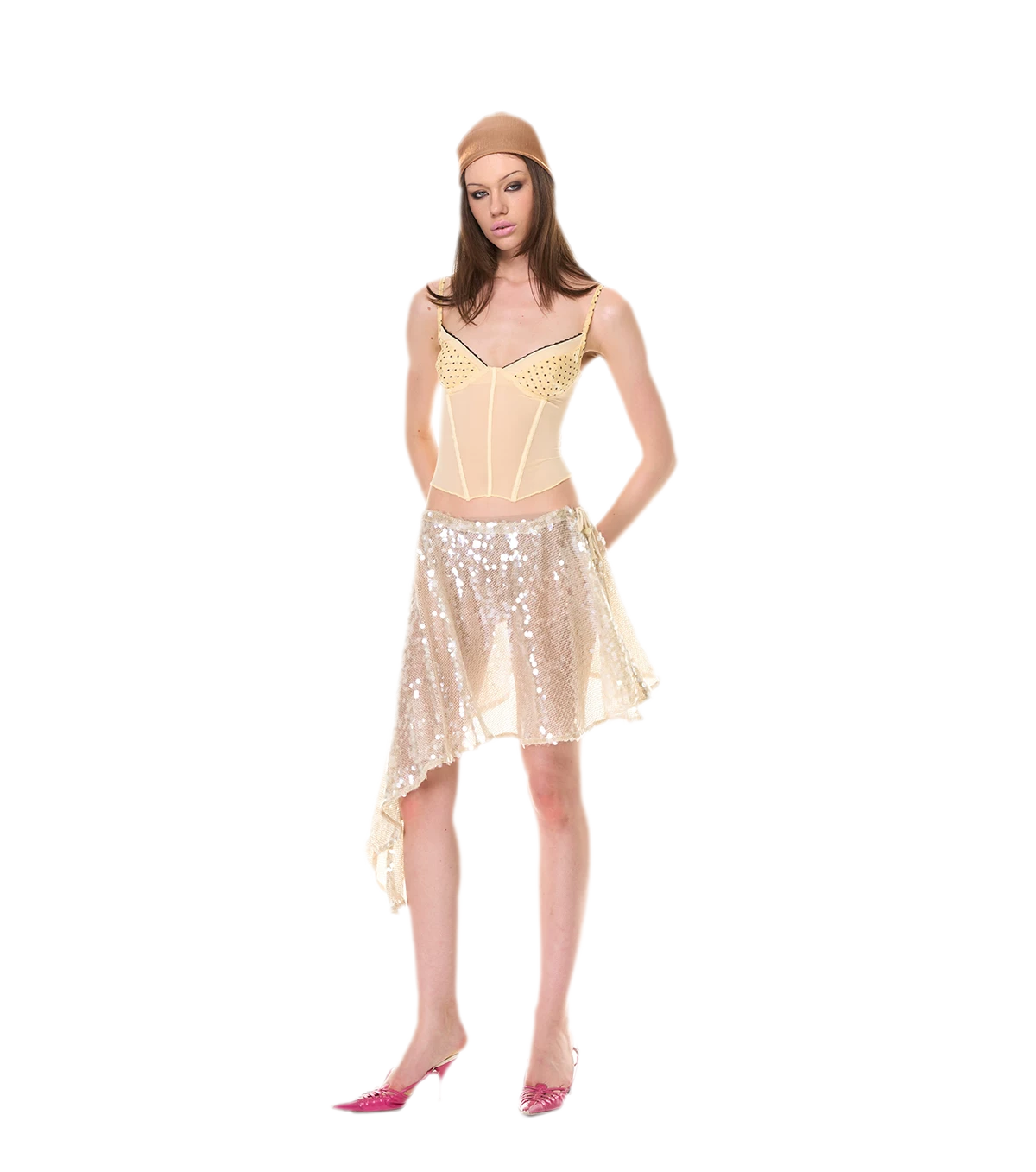 Shimmering Asymmetric Cover-Up