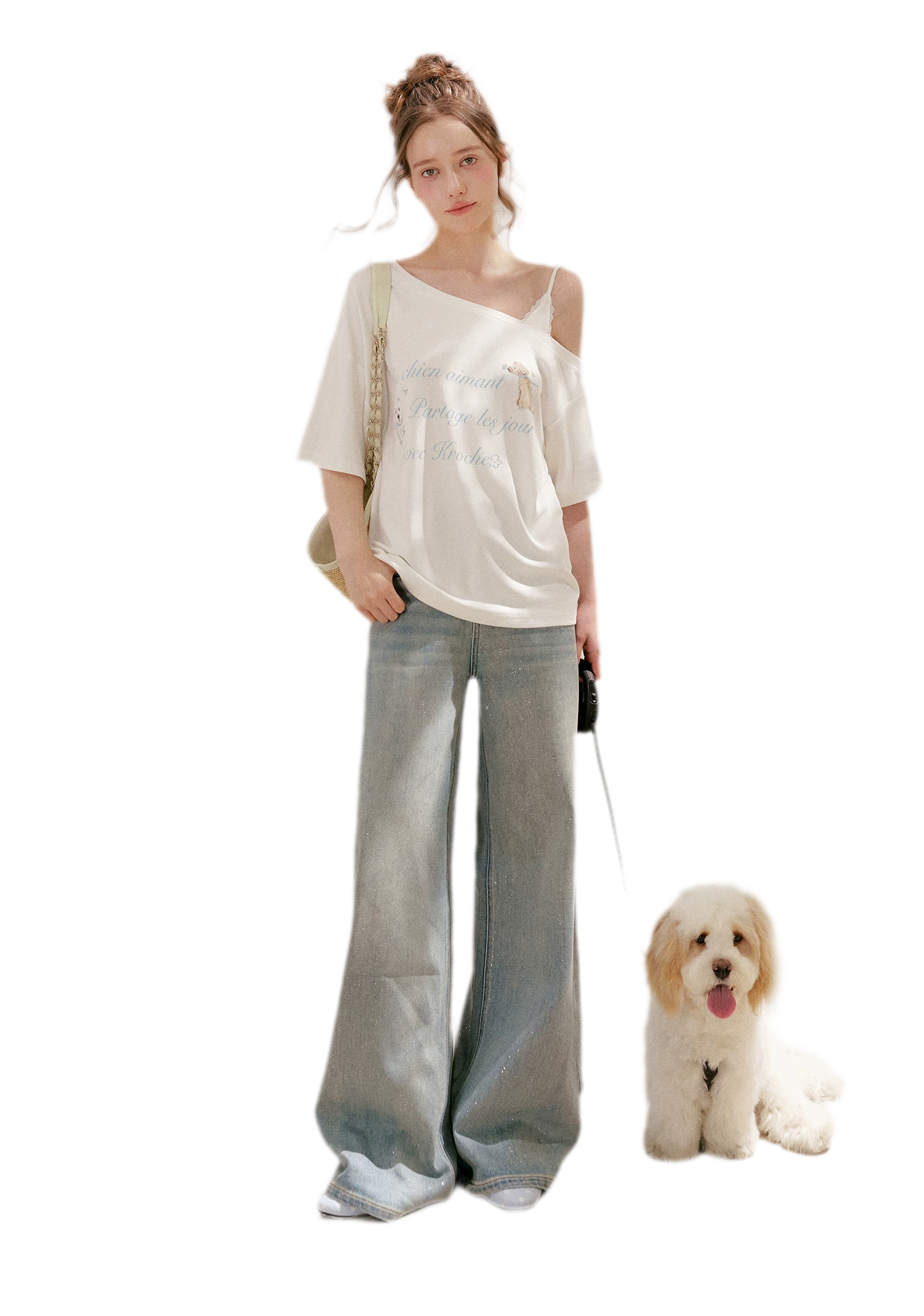 Sparkling Galaxy Wide-Leg Jeans