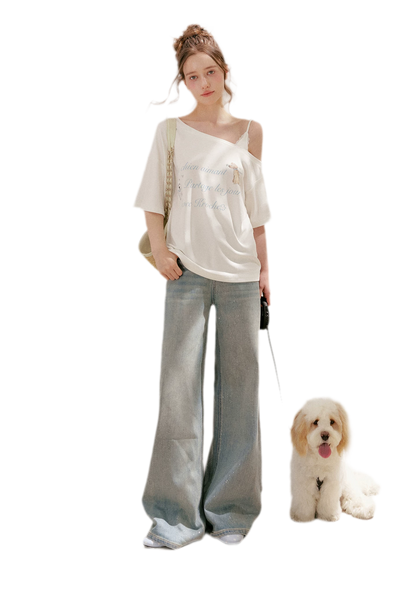 Sparkling Galaxy Wide-Leg Jeans