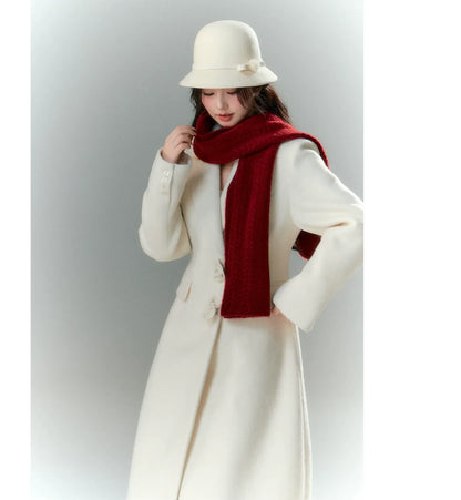 Long-Pile Wool Cape Coat