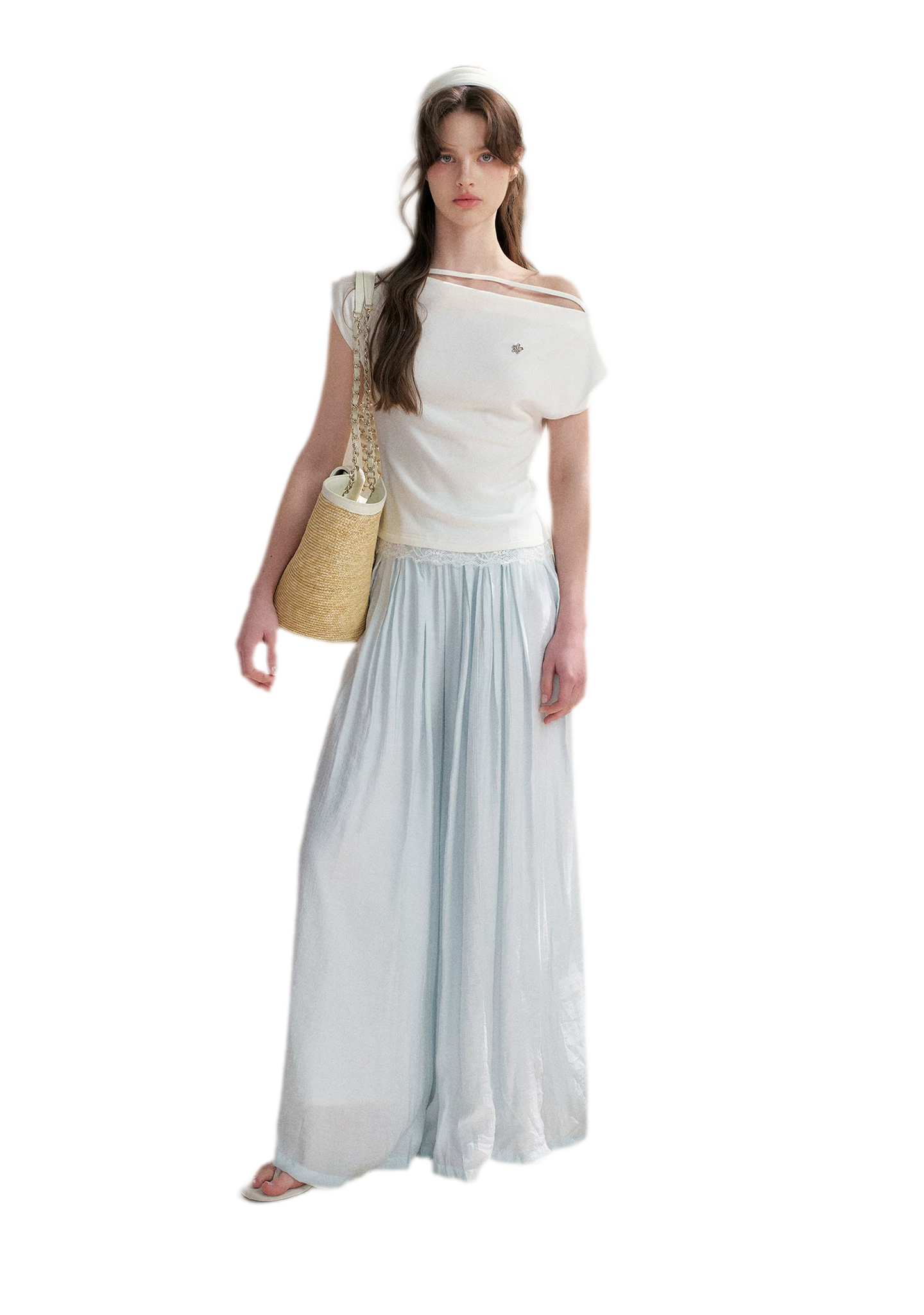 Pleated Wide-Leg Pants