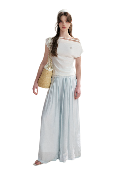 Pleated Wide-Leg Pants