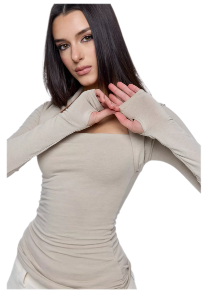 Square Neck Ruched Top