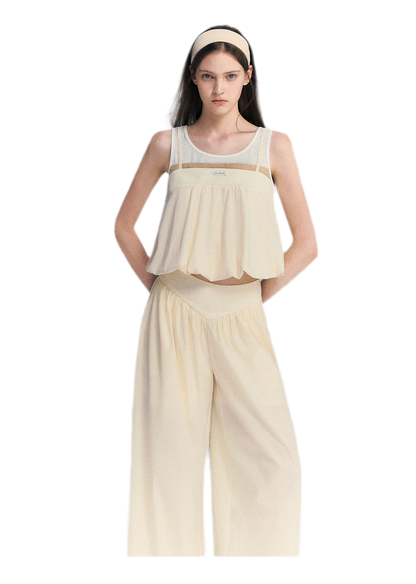Contrast Faux Layered Set