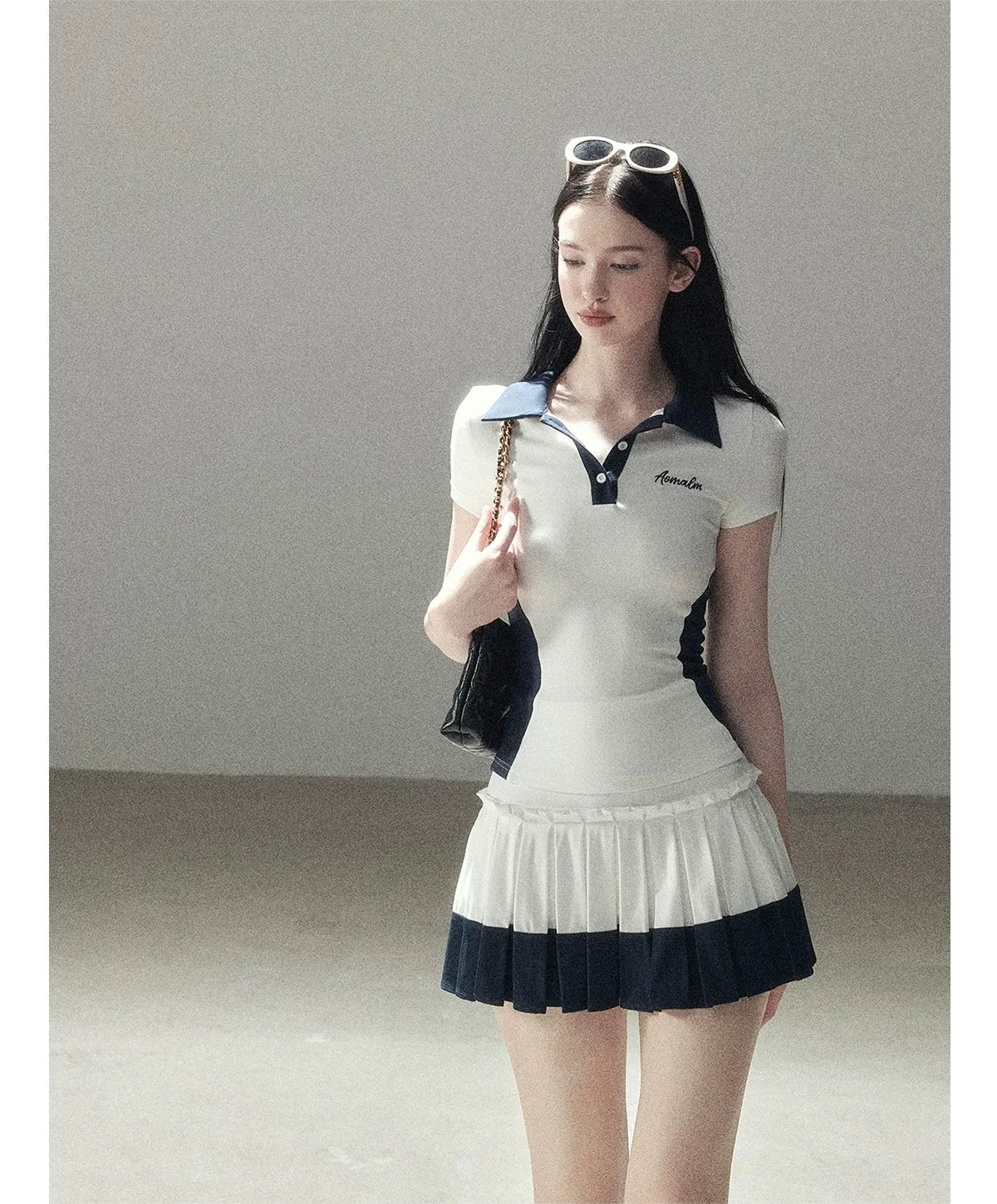Preppy Knit Skirt Set