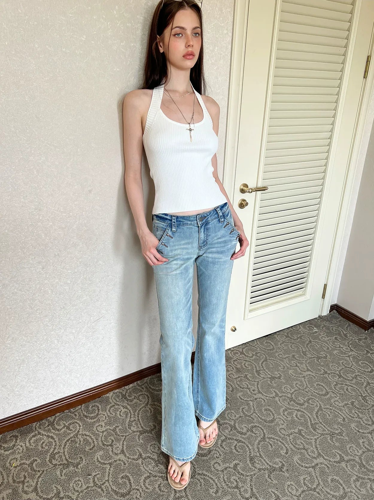 Vintage Low Rise Flare Jeans