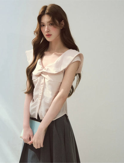 Lyocell V-Neck Blouse