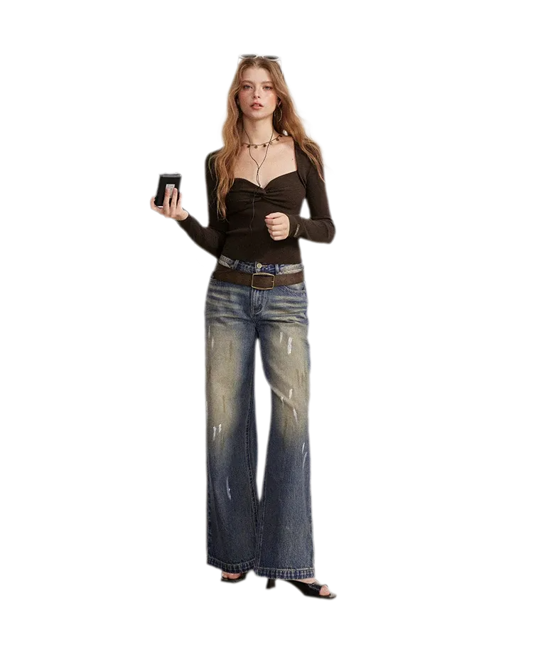Twist Front Knit Top