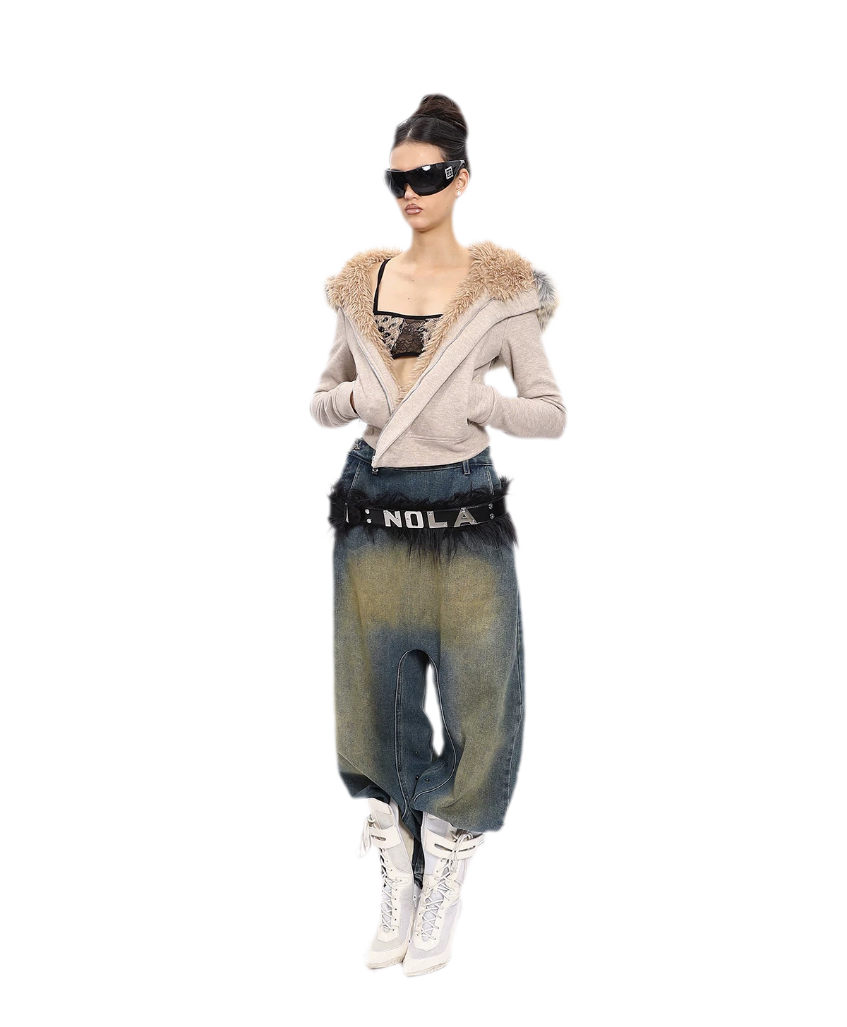 Hooded Plush Zip Set