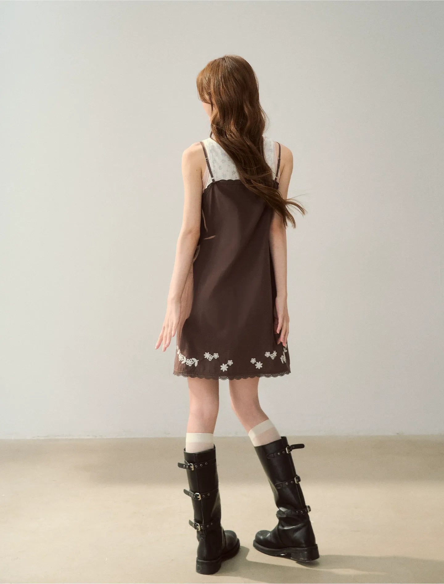 Cotton Embroidered Cami Dress
