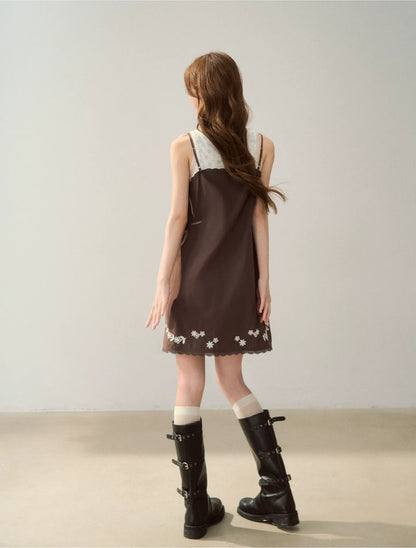 Cotton Embroidered Cami Dress