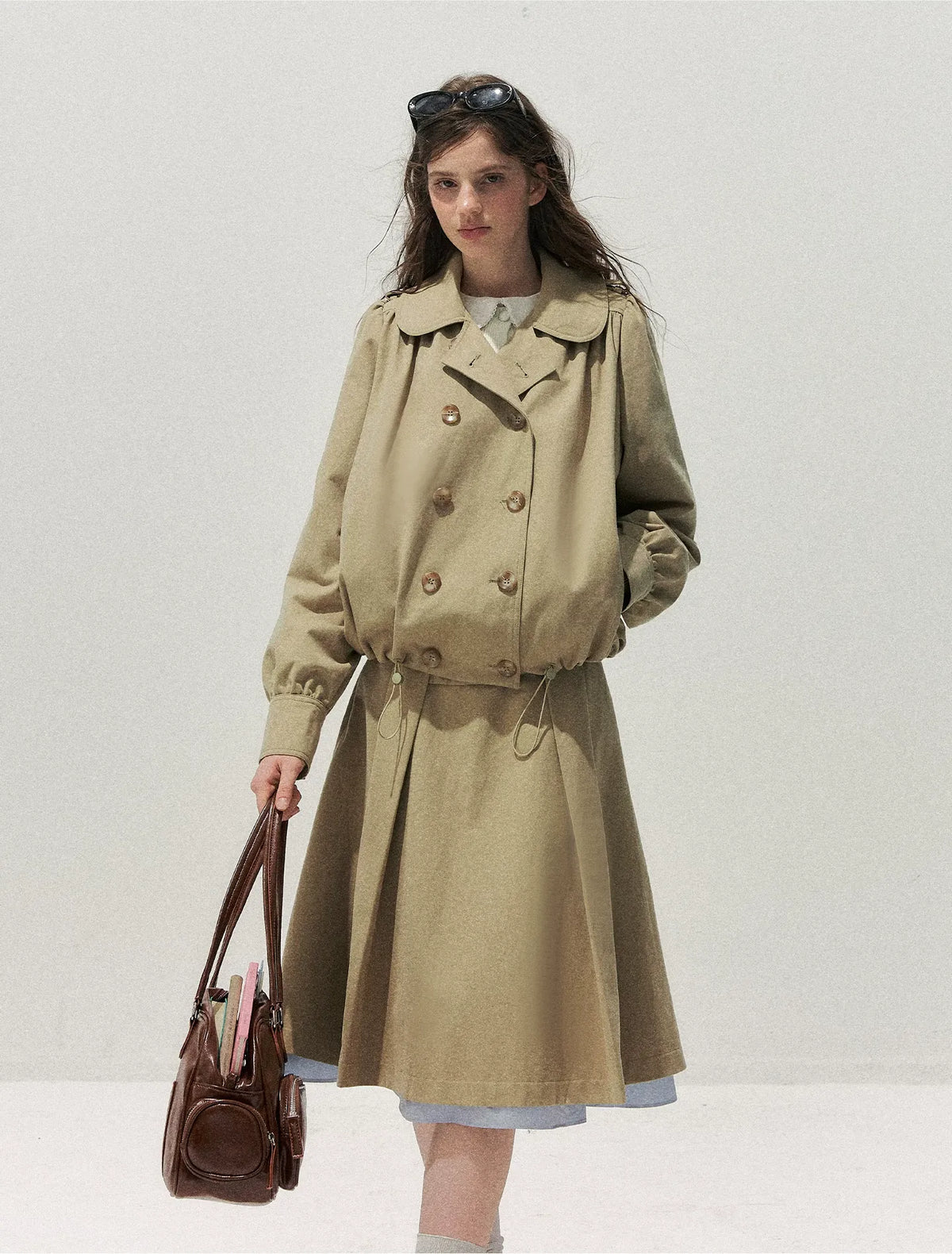 Peter Pan Collar Trench Dress