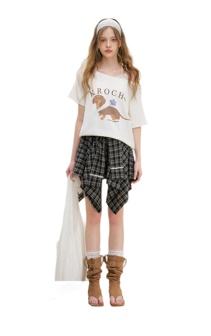 Handpainted Dachshund Tee Cami
