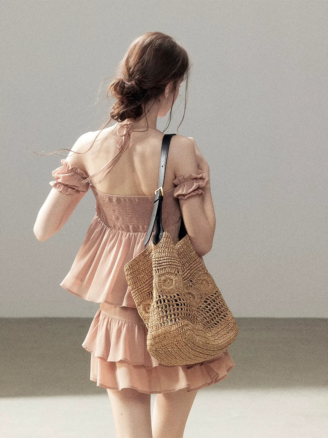 Pleated Chiffon Mini Set
