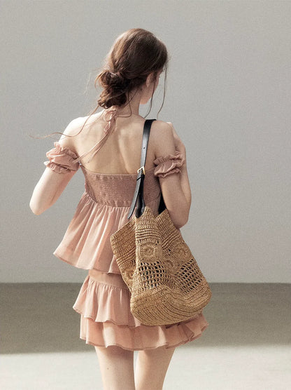 Pleated Chiffon Mini Set