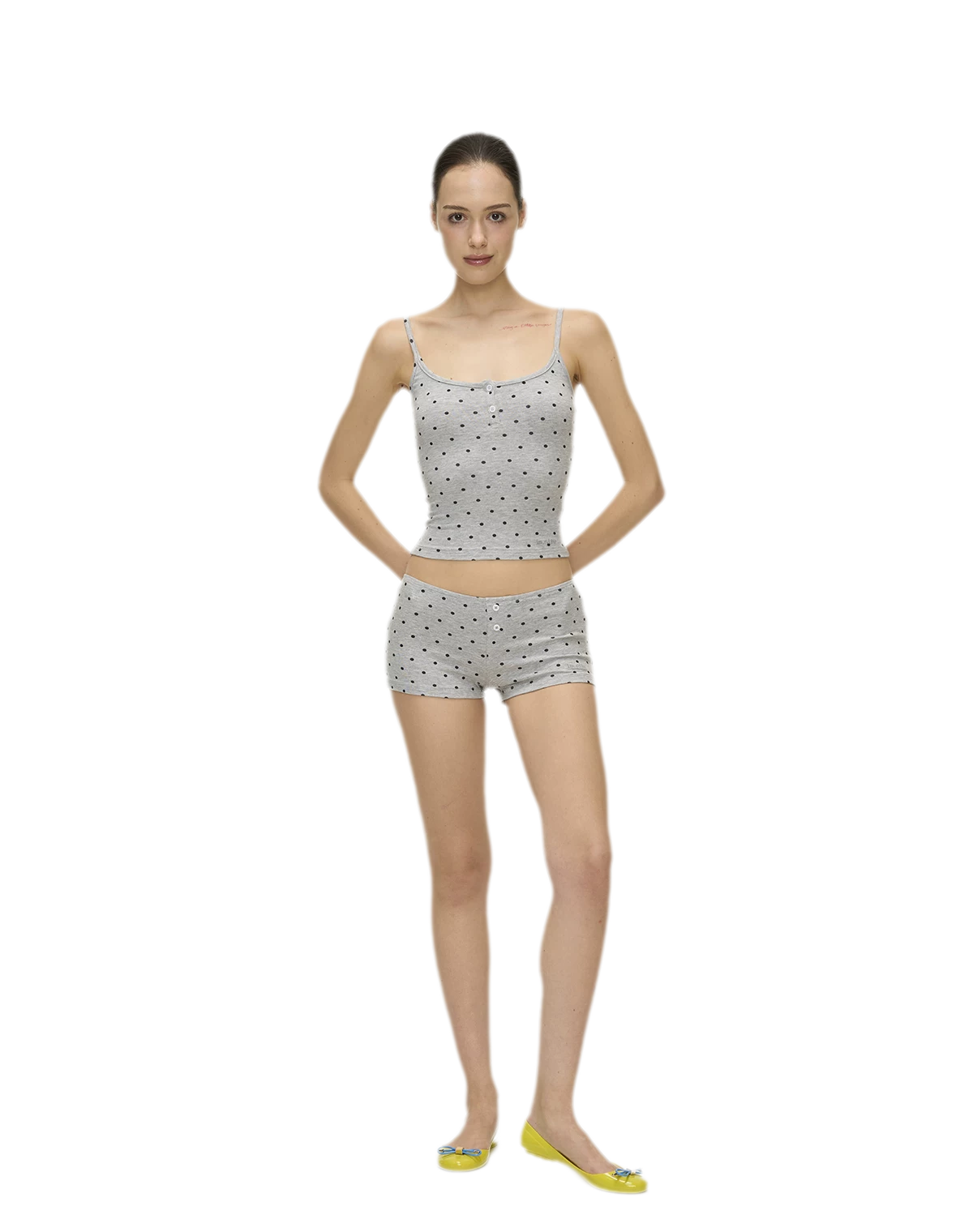 Polka Dot Embroidered Set
