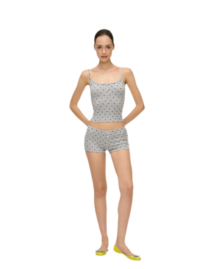 Polka Dot Embroidered Set