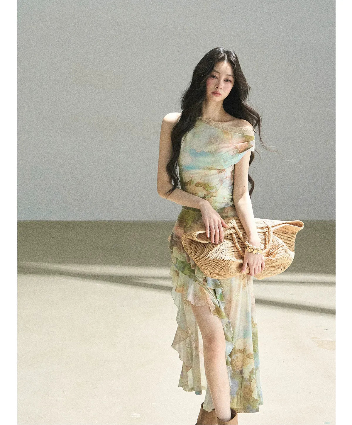 Floral Off-Shoulder Maxi Dress