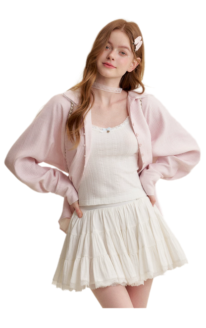 Romantic Lace Puff Skirt
