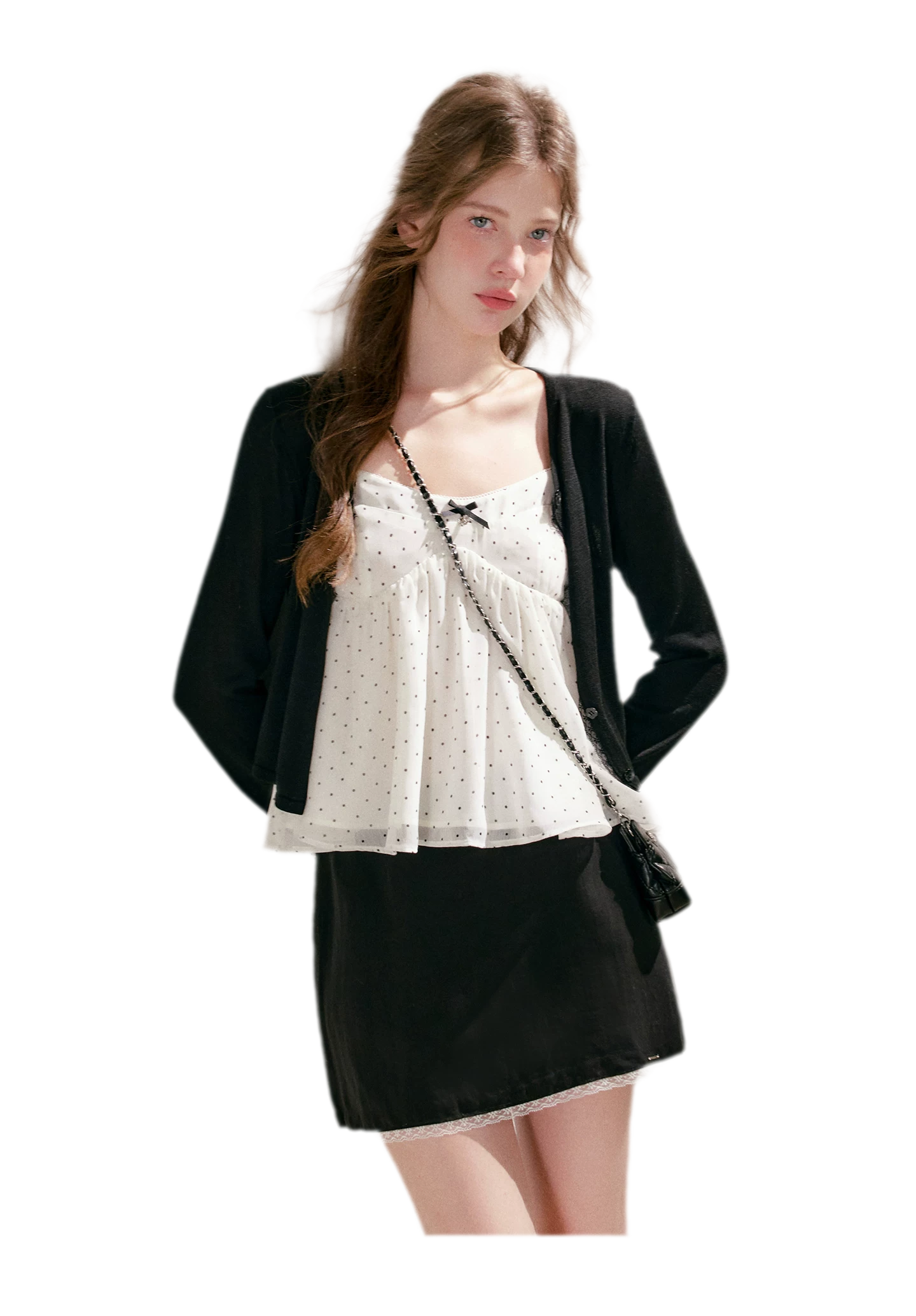 Lace Trim A-Line Mini Skirt