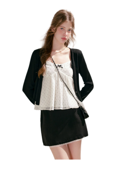 Lace Trim A-Line Mini Skirt