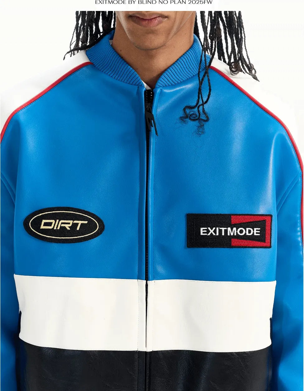 Contrast Embroidered Oversized Jacket