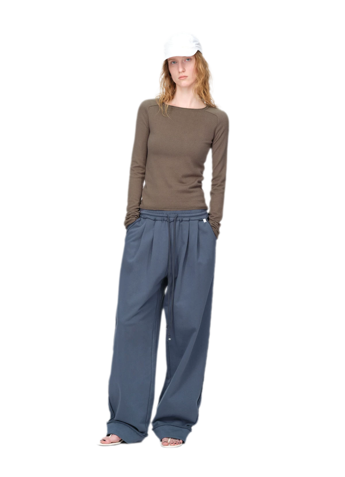 Raw-Edge Cropped Sweatshirt Set