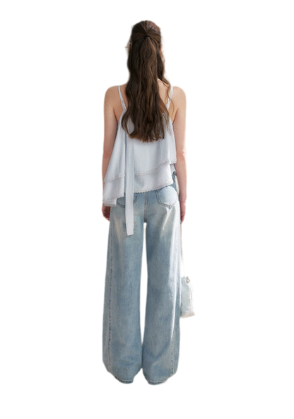 Asymmetrical Lace V-Neck Camisole