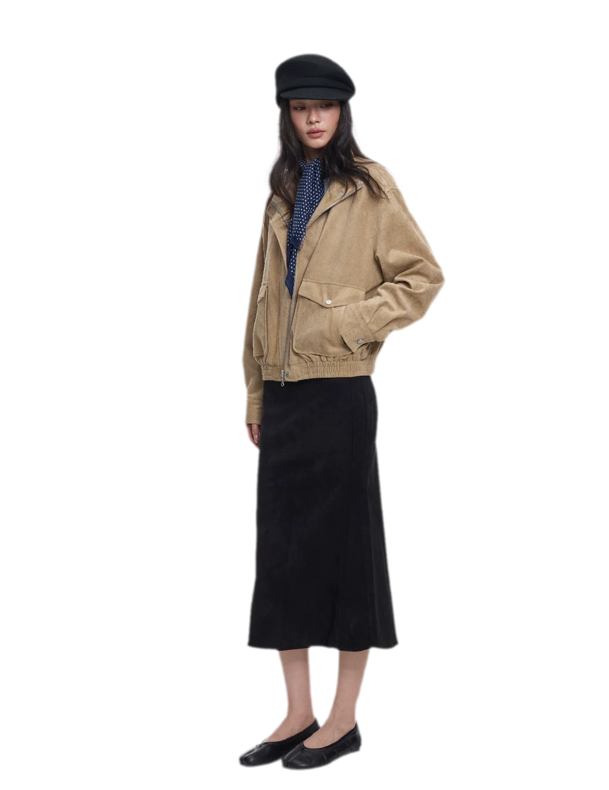 Faux Suede Structured Jacket