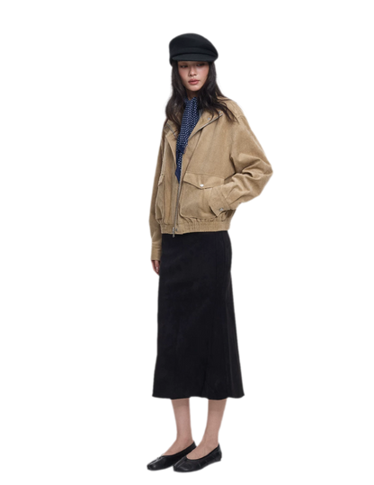 Faux Suede Structured Jacket