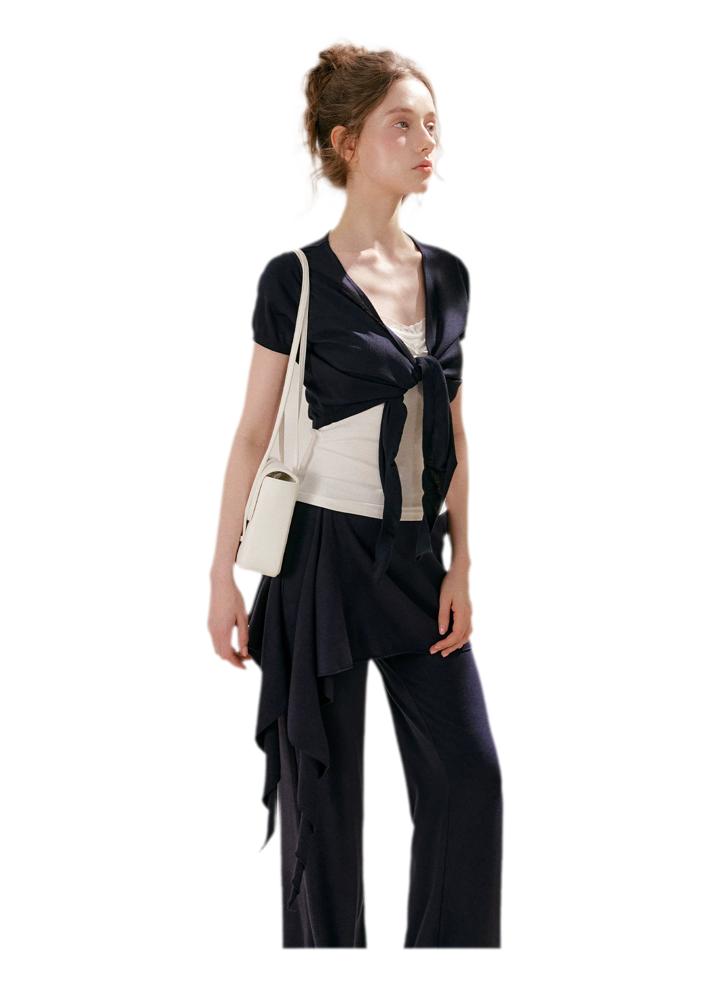 Wrap Tie Flared Pants