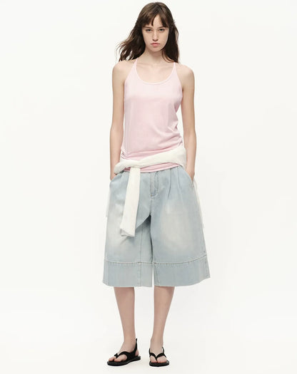 Lyocell Ruched Racerback Tank
