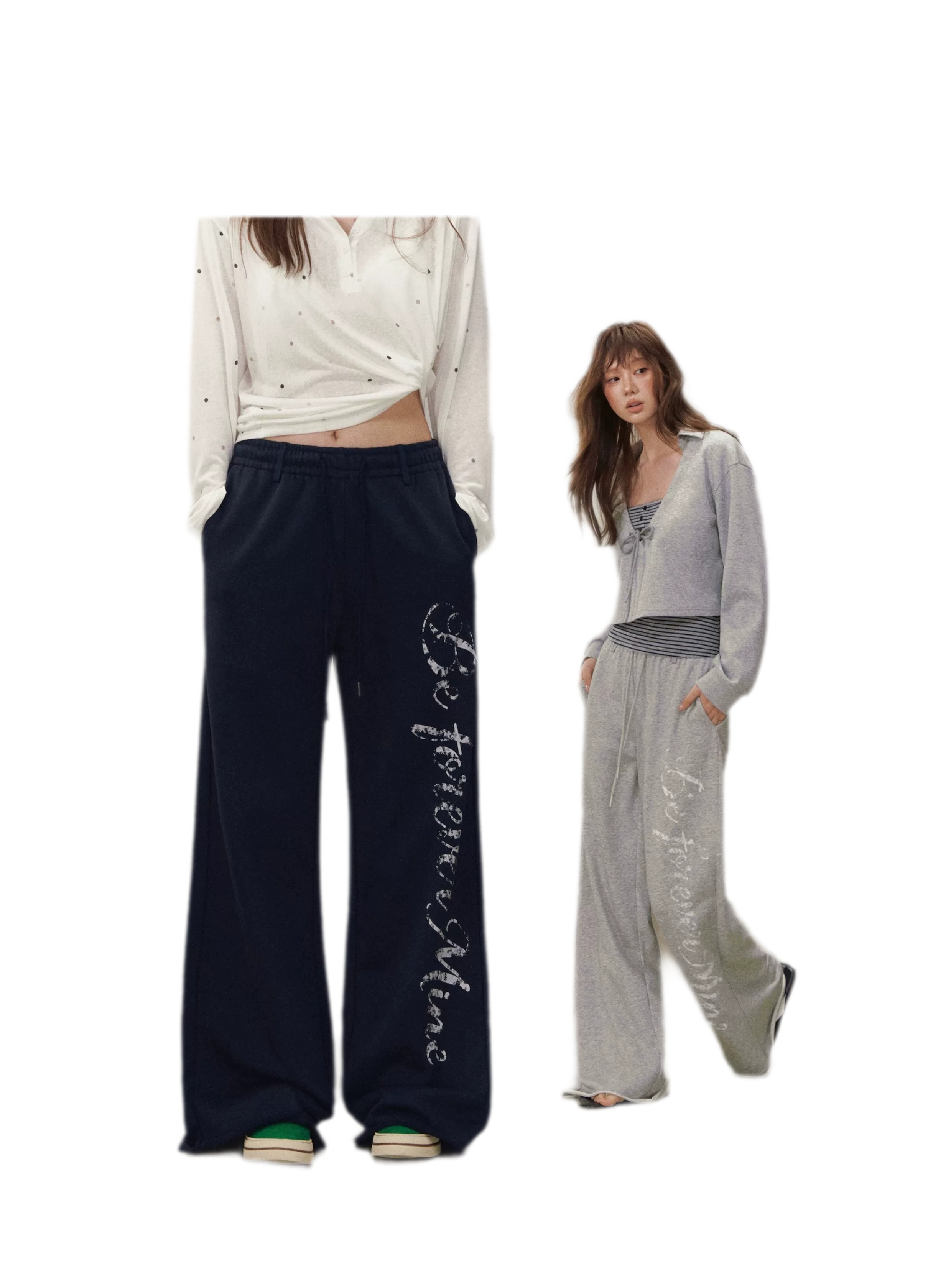 Wide-Leg Graphic Pants