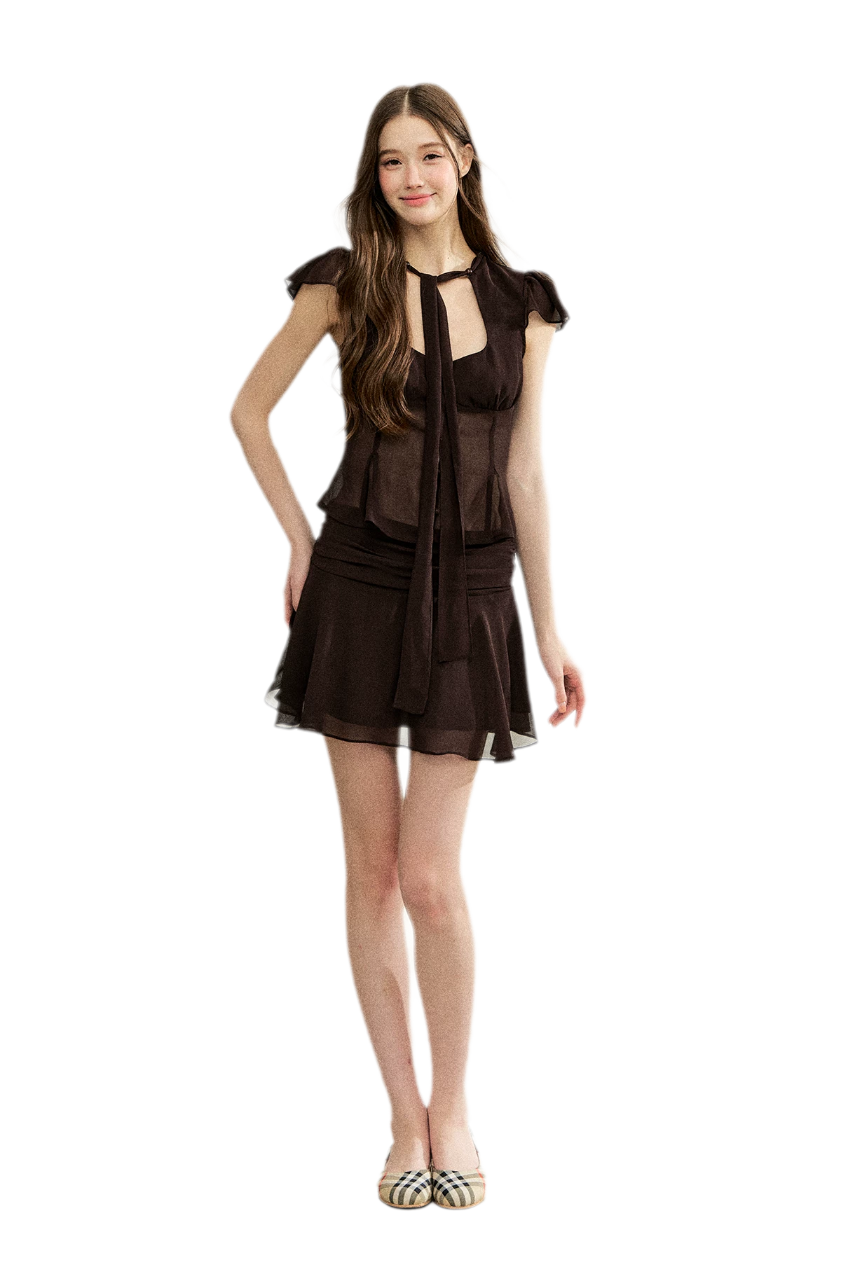 Faux Silk Top Skirt