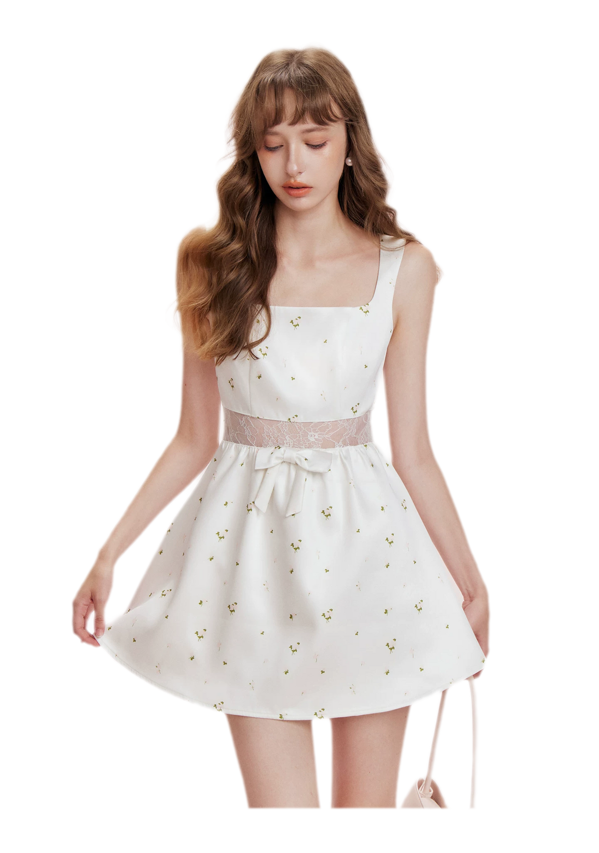 Lace Waist Satin Dress