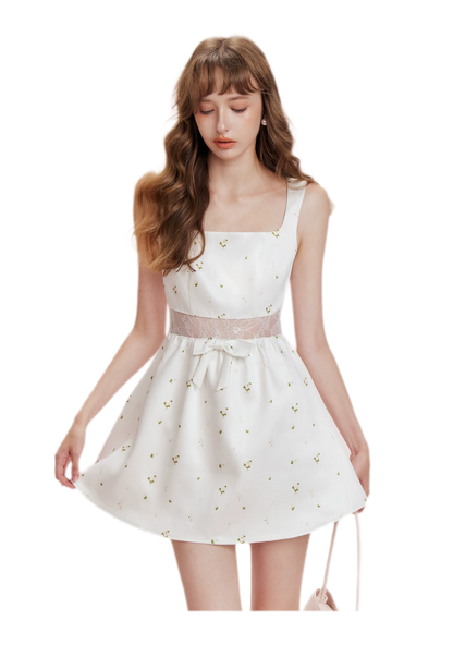 Lace Waist Satin Dress