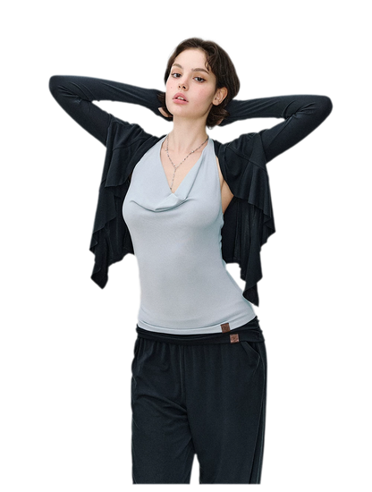 Irregular Ruffle Knit Set