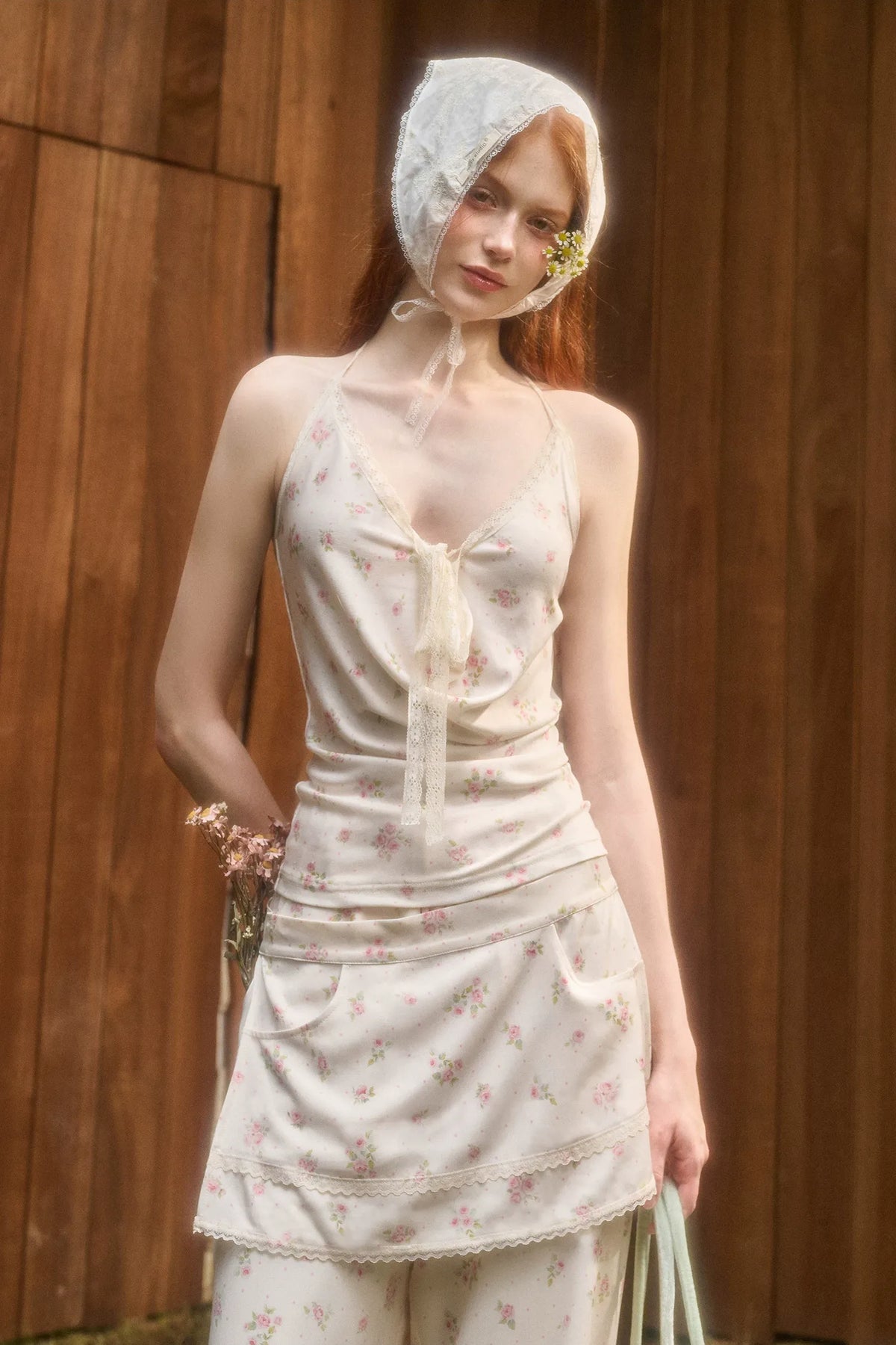 Watercolor Floral Knit Set