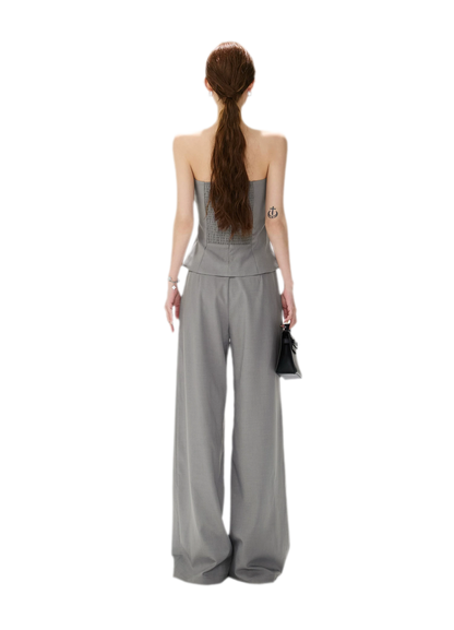 Structured Wide-Leg Suit Set