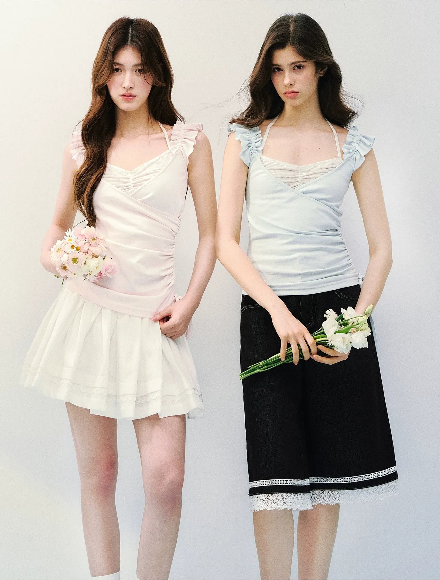 Two-in-One Ruffle Sleeve T-Shirt
